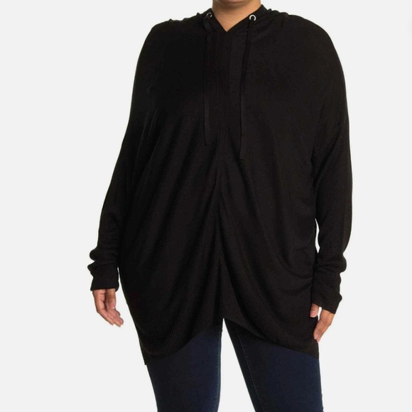 STITCHDROP Tie-Dye Hooded Pullover Tunic in Black - Medium M - NWT NEW - Picture 2 of 5